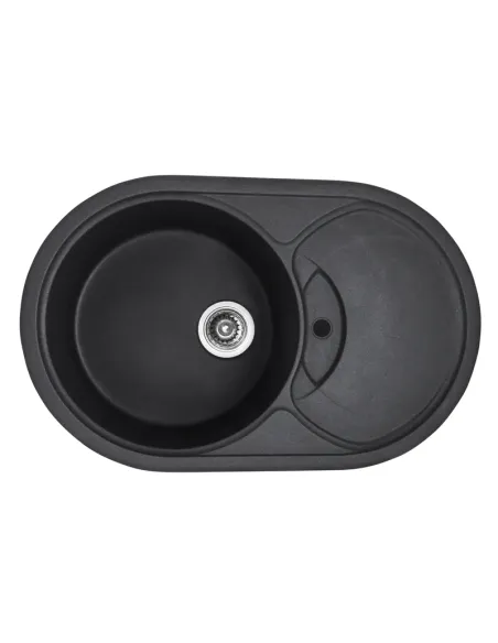 Мойка для кухни круглая Haiba HB8310-G228 Gray, 780x500х220 мм, из гранита