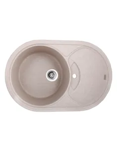 Мойка для кухни круглая Haiba HB8310-G319 Sand, 780x500х220 мм, из гранита