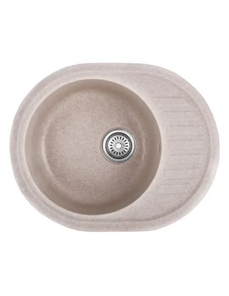 Мойка для кухни круглая Haiba HB8311-G319 Sand, 570x450x180 мм, из гранита