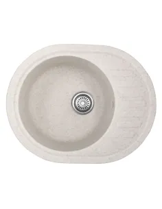 Мойка для кухни круглая Haiba HB8311-G322 Beige, 570x450x180 мм, из гранита