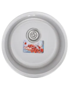 Мойка для кухни круглая Haiba 440 Decor, 0.8 мм из нержавеющей стали