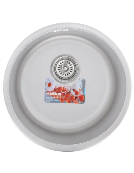 Мийка для кухні кругла Haiba 440 Decor, 0.8 мм з нержавіючої сталі
