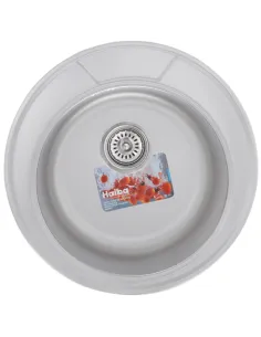 Мойка для кухни круглая Haiba 490 Decor, 0.8 мм из нержавеющей стали