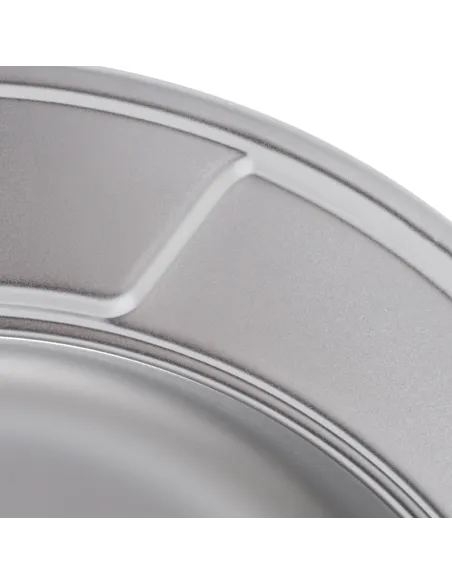 Мойка для кухни круглая Haiba 490 Satin, 0.8 мм из нержавеющей стали