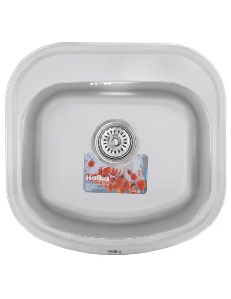 Мойка для кухни прямоугольная Haiba Satin 490x470x180 мм из нержавеющей стали