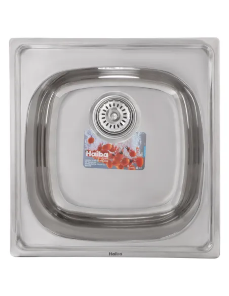 Мийка для кухні прямокутна Haiba Polish 500x470x180 мм з нержавіючої сталі