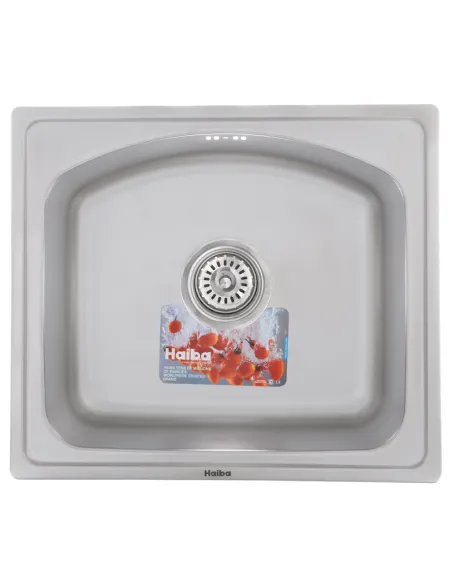 Мийка прямокутна для кухні Haiba Satin 480x420x180 мм з нержавіючої сталі