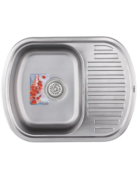 Мойка для кухни прямоугольная Haiba Decor 630x490x180 мм из нержавеющей стали