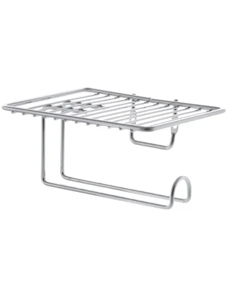 Держатель для туалетной бумаги Zerix LR505 LL1458 настенный, с полочкой