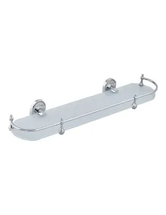 Полка стеклянная для ванной Zerix AFB-0121-1 ZX5043 с бортом