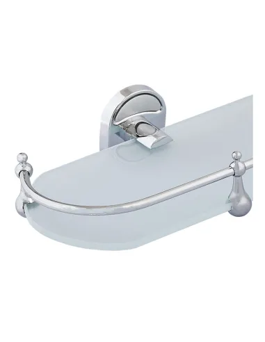 Полиця скляна для ванної кімнати Zerix AFB-0121-1 ZX5043 з бортом