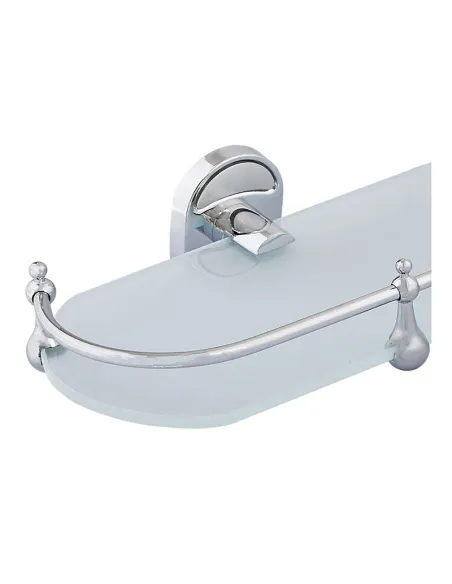 Полиця скляна для ванної кімнати Zerix AFB-0121-1 ZX5043 з бортом