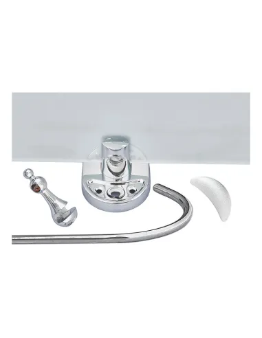 Полиця скляна для ванної кімнати Zerix AFB-0121-1 ZX5043 з бортом