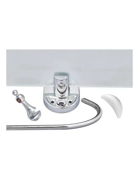 Полиця скляна для ванної кімнати Zerix AFB-0121-1 ZX5043 з бортом