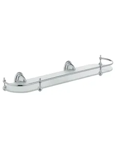 Полка стеклянная для ванной Zerix LR1507 LL1406 с бортом