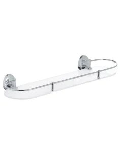 Полка стеклянная для ванной Zerix LR3307-1 LL1435 с бортом