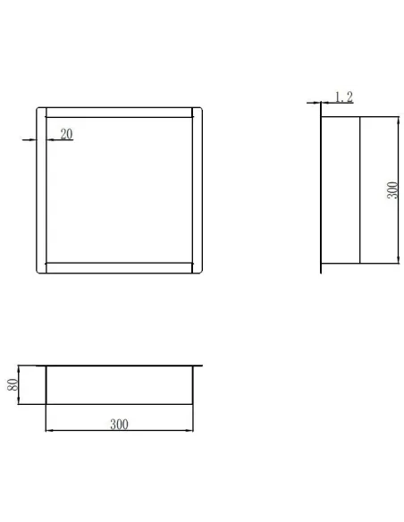 Полиця ніша для ванної Mixxus Premium NICHE-0101 MI6678 Black нержавіюча сталь, чорна