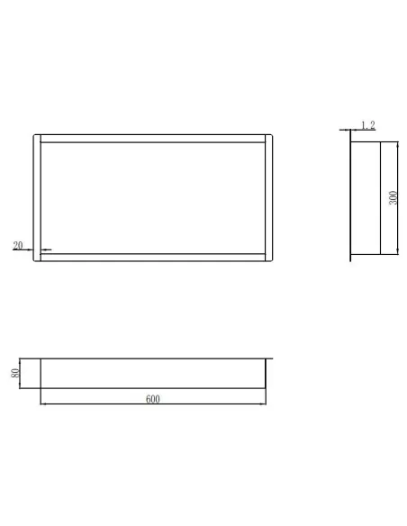 Полка ниша для ванной Mixxus Premium NICHE-0102 MI6679 нержавеющая сталь