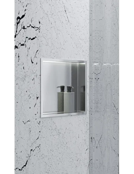 Полка ниша для ванной Mixxus Premium NICHE-0102 MI6679 нержавеющая сталь