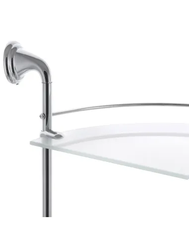 Полиця скляна для ванної Zerix LR1507-2 LL1408 кутова, подвійна