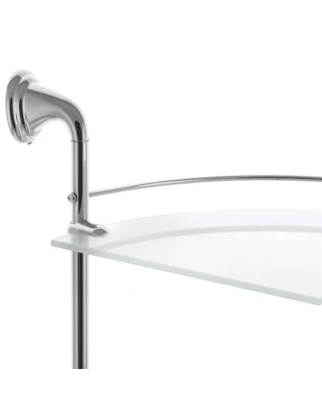 Полка стеклянная для ванной Zerix LR1507-2 LL1408 угловая, двойная