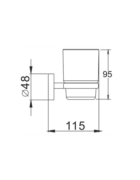 Склянка для ванної кімнати Haiba HB1706 HB0465 із тримачем для зубних щіток