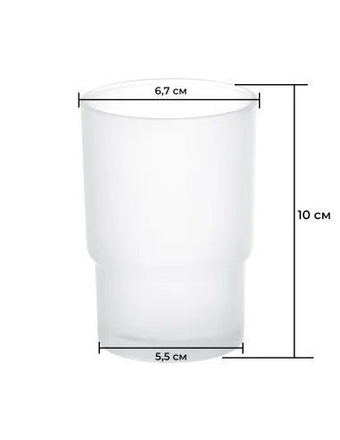 Стакан для ванной комнаты Zerix LR752 LL1481 стекло