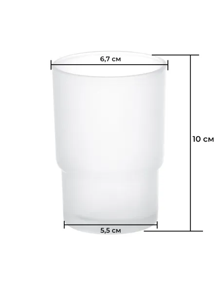 Стакан для ванной комнаты Zerix LR752 LL1481 стекло