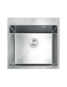 Мойка для кухни квадратная Mixxus MH5050 DECOR Nano-Silver 500х500х215 мм из нержавеющей стали