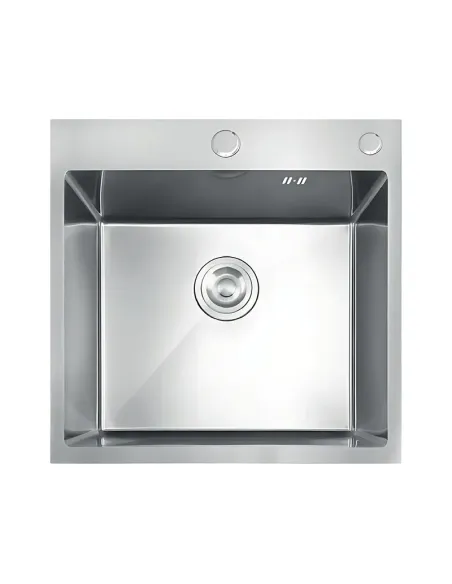 Мийка для кухні квадратна Mixxus MH5050 DECOR Nano-Silver 500х500х215 мм з нержавіючої сталі