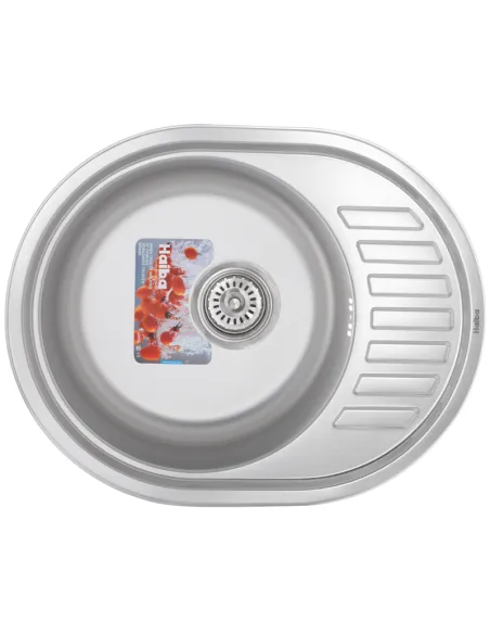 Мойка для кухни круглая Haiba Decor 570x450x180 мм из нержавеющей стали