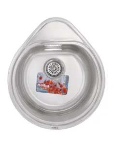 Мойка для кухни круглая Haiba Polish 540x440x180 мм из нержавеющей стали