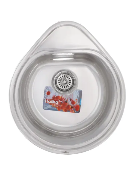 Мийка для кухні кругла Haiba Polish 540x440x180 мм з нержавіючої сталі