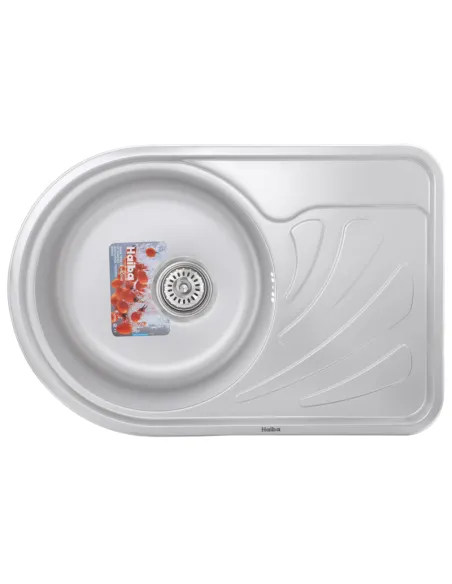 Мийка для кухні кругла Haiba Satin 670x440x180 мм з нержавіючої сталі