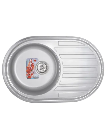 Мойка для кухни круглая Haiba Satin 770x500x180 мм из нержавеющей стали