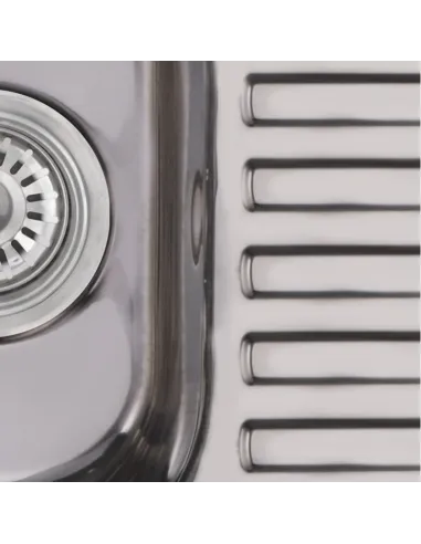 Мийка для кухні прямокутна Haiba Armonia Polish 780x500x180 мм з нержавіючої сталі, з двома чашами