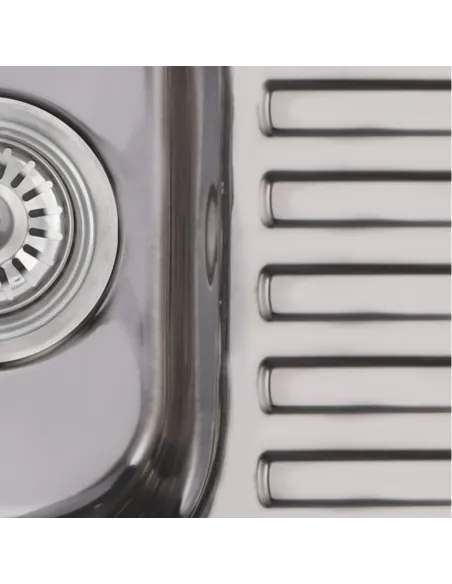 Мойка для кухни прямоугольная Haiba Armonia Polish 780x500x180 мм из нержавеющей стали, с двумя чашами