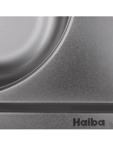 Мийка прямокутна для кухні Haiba Double Satin 800x490x180 мм з нержавіючої сталі, з двома чашами