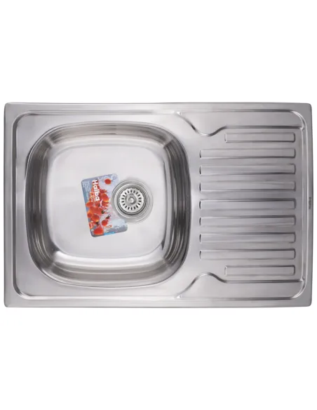 Мийка для кухні прямокутна Haiba Polish 780x430x180 мм з нержавіючої сталі