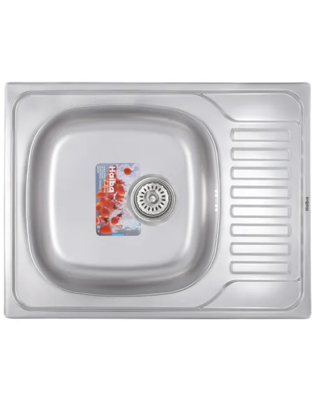 Мийка прямокутна для кухні Haiba Satin 650x500x180 мм з нержавіючої сталі