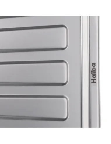 Мийка прямокутна для кухні Haiba Satin 740x480x180 мм з нержавіючої сталі