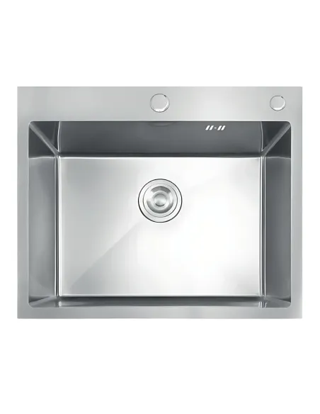 Мийка для кухні прямокутна Mixxus MH5843 DECOR Nano-Silver 580х430х215 мм з нержавіючої сталі