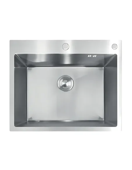 Мийка для кухні прямокутна Mixxus MH6050 DECOR Nano-Silver 600х500х215 мм з нержавіючої сталі