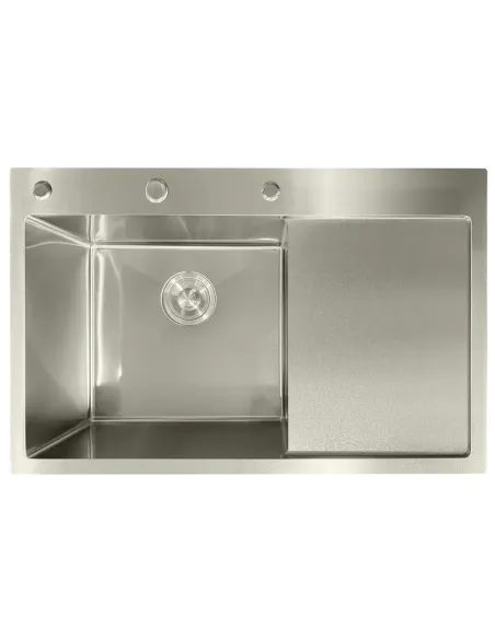 Мийка для кухні прямокутна Mixxus MH7849L Nano-Silver 780х490х215 мм з нержавіючої сталі