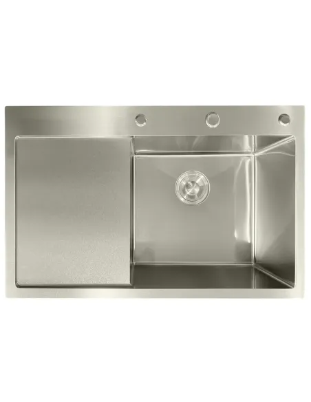 Мойка для кухни прямоугольная Mixxus MH7849R Nano-Silver 780х490х215 мм из нержавеющей стали