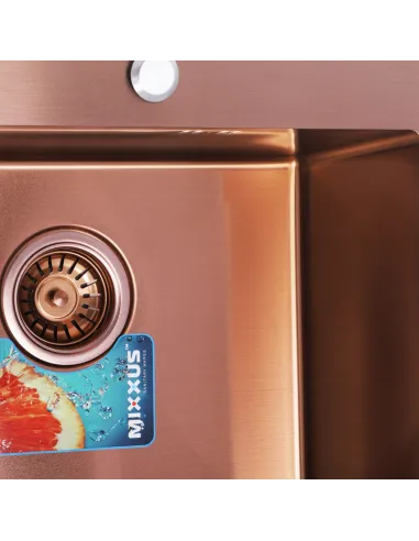 Миття для кухні прямокутне Mixxus MX5843 580х430х200 мм з нержавіючої сталі, бронза