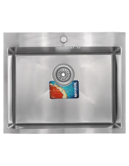 Мийка для кухні прямокутна Mixxus MX6050 Satin 600х500х200 мм з нержавіючої сталі
