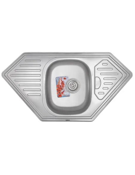 Мойка для кухни угловая Haiba Decor 9500x500x180 мм из нержавеющей стали,