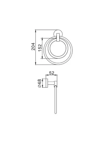 Держатель для полотенец Haiba HB1704-1 HB0715 кольцо, двойной