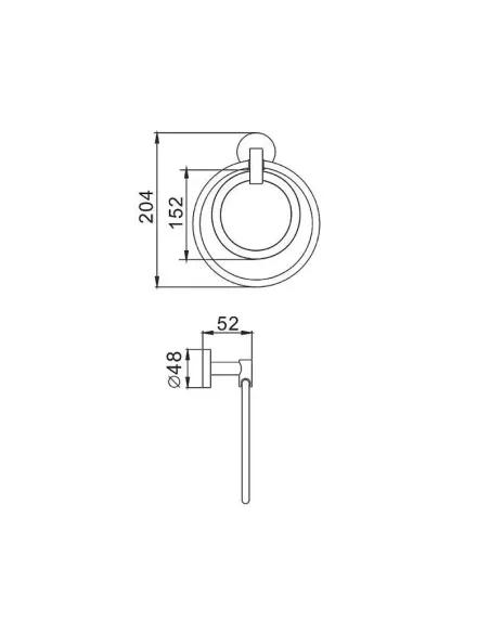 Держатель для полотенец Haiba HB1704-1 HB0715 кольцо, двойной
